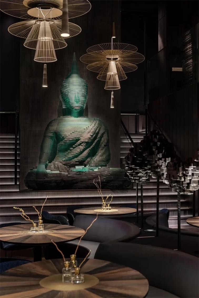 Eastern Zen-inspired Bar Restaurant Interior Eastern Zen-inspired Bar Restaurant Interior